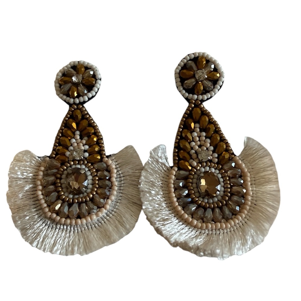 Chic Beaded Fringe Earrings